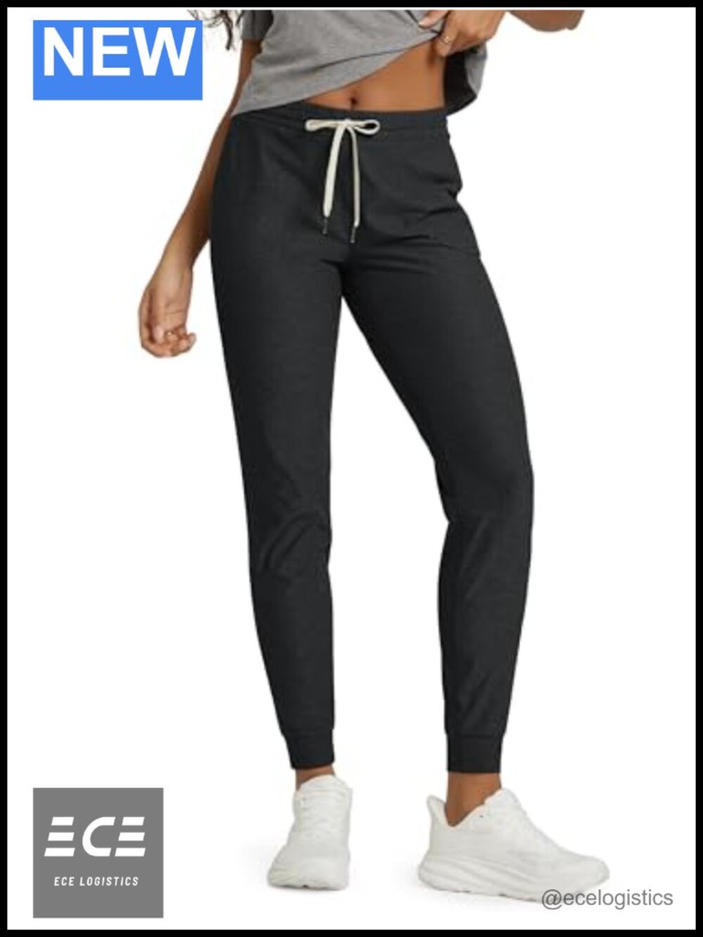 Ultra Soft Tapered Joggers with Pockets Mid Rise Sweatpants